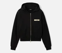 Der Gros Grain Hoodie Mit Reißverschluss - Schwarz
