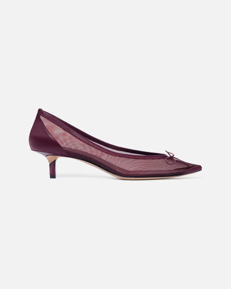 Jacquemus The Low Tourni Heels - Burgundy Burgundy