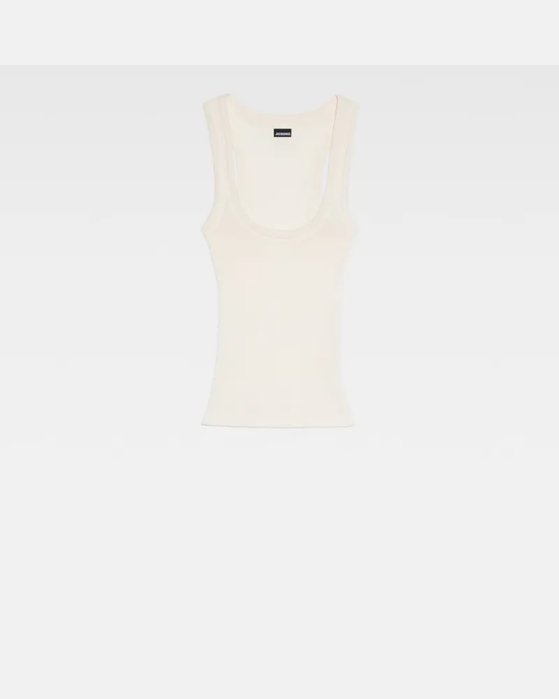 Jacquemus Das Gros Grain Tanktop - Weiß Weiß