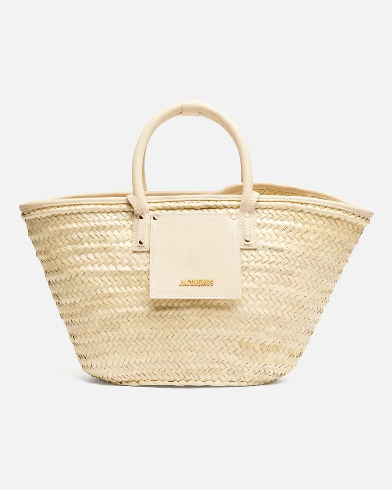 Jacquemus Die Soli Korbtasche - Weiß Elfenbein