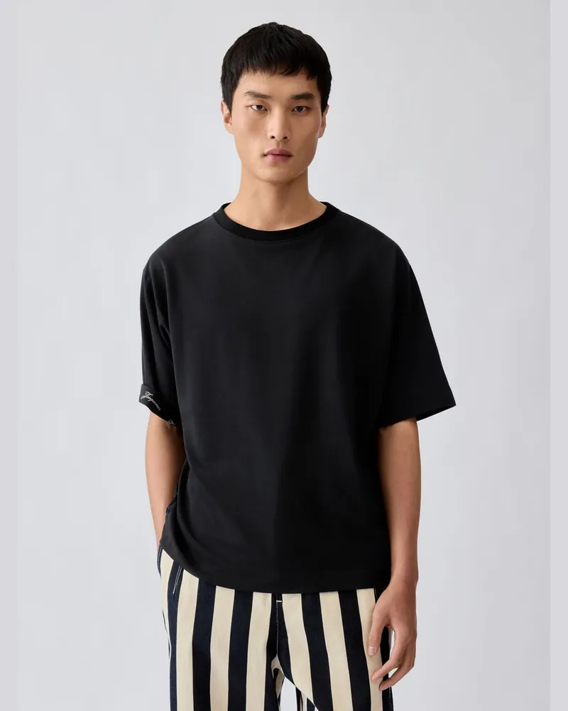 Jacquemus Le T-shirt Rond Carré Manches Courtes - Schwarz Schwarz