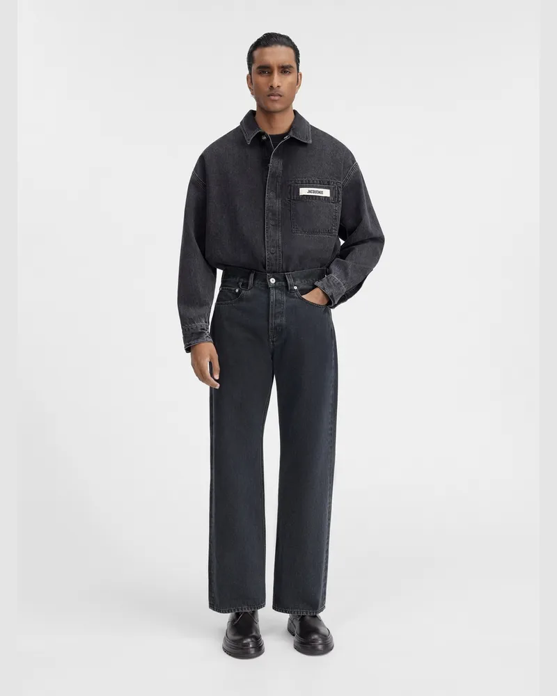 Jacquemus The Straight De-nîmes Denim Pants - Black Black