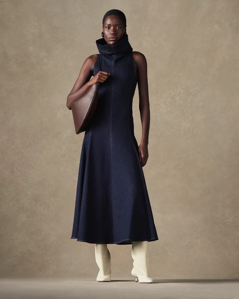 Jacquemus Das Triangle De-Nîmes Kleid Aus Denim - Blau Dunkelmarineblau