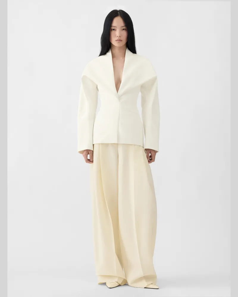 Jacquemus Le Pantalon D'Homme - Weiß Cremeweiß
