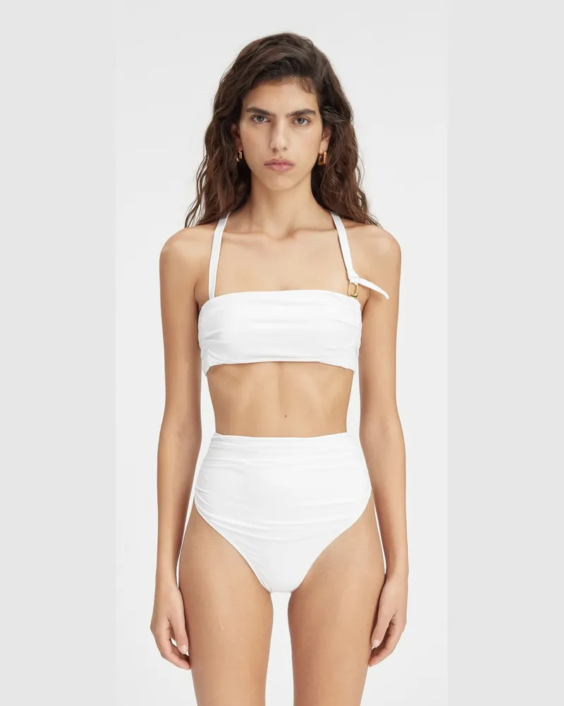 Jacquemus The Drapeado Bikini Bottom - White White
