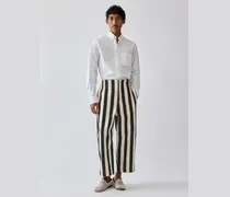 The Parasol De-nîmes Denim Pants - Navy & White Big Stripes