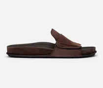 The Mocassin Sandals - Dark Brown