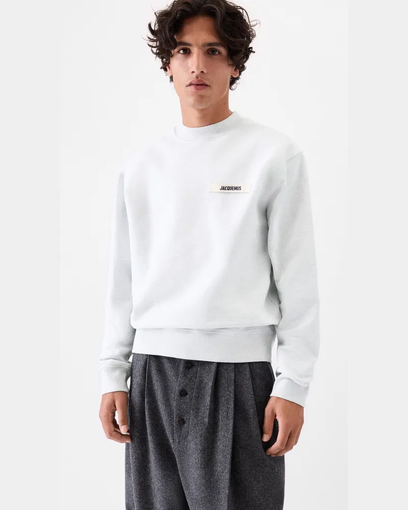 Jacquemus The Gros Grain Sweatshirt - Grey Grey