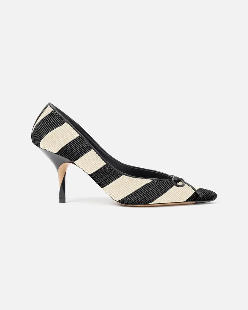 Jacquemus The Tourni Heels - Ivory/Black Ivory