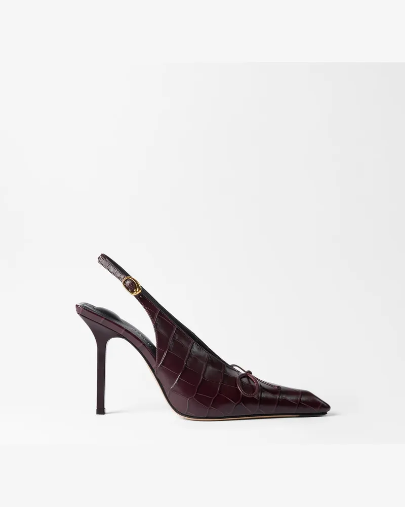 Jacquemus Die Hohen Cubisto Pantoletten - Dark Burgunderrot Dark