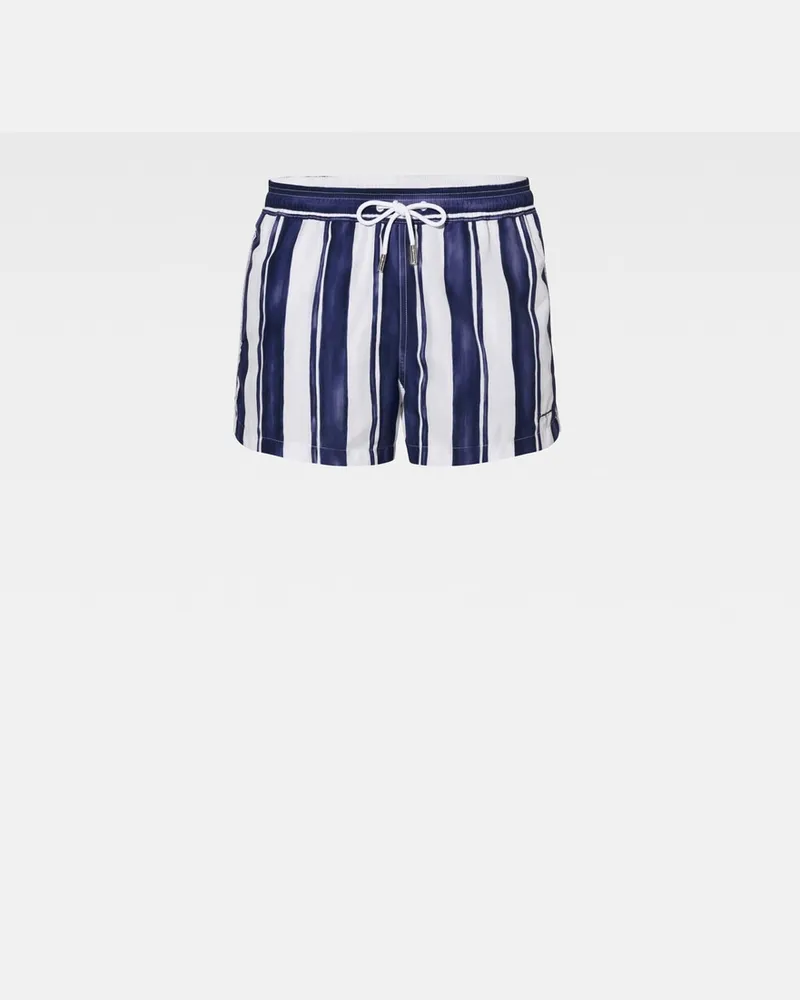 Jacquemus The Puntini Swimsuit - Print Rayure Blue Print