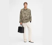 The Bateau Long-sleeve Shirt - Jacquard Banana Logo Khaki