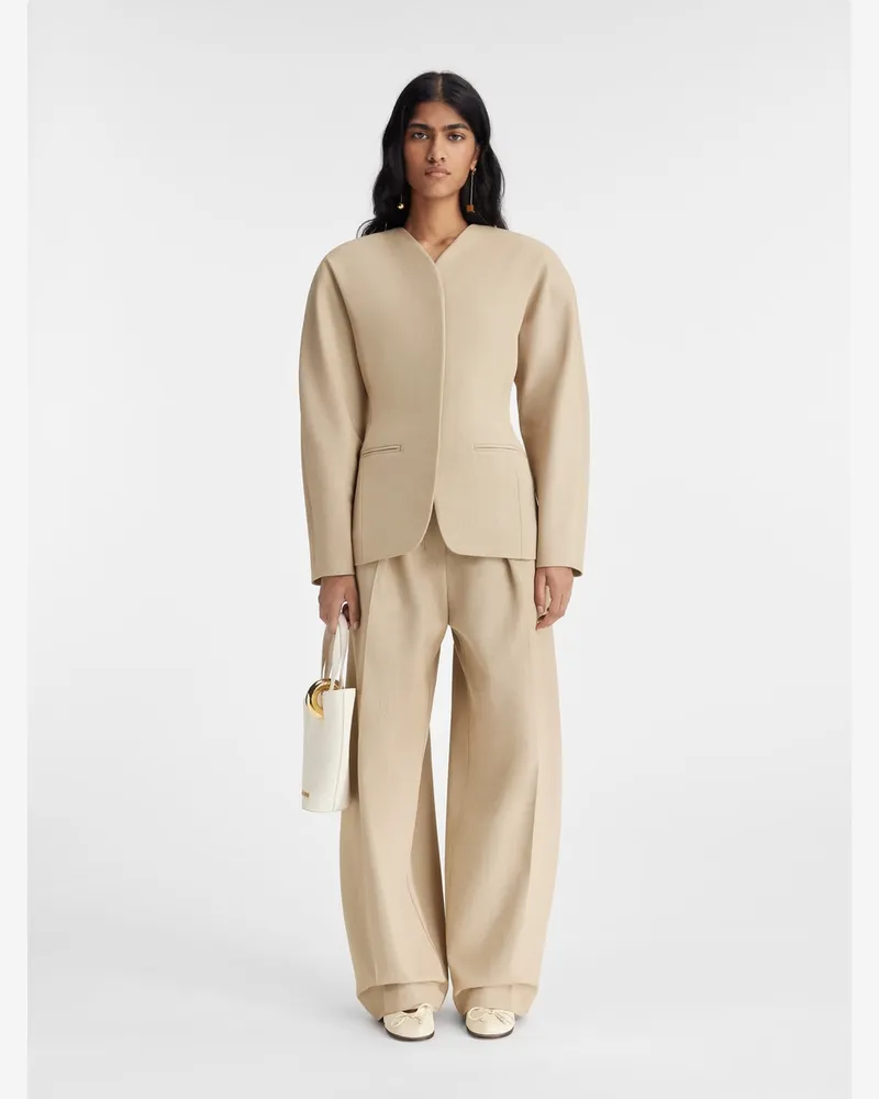 Jacquemus The Ovalo Jacket - Beige Beige