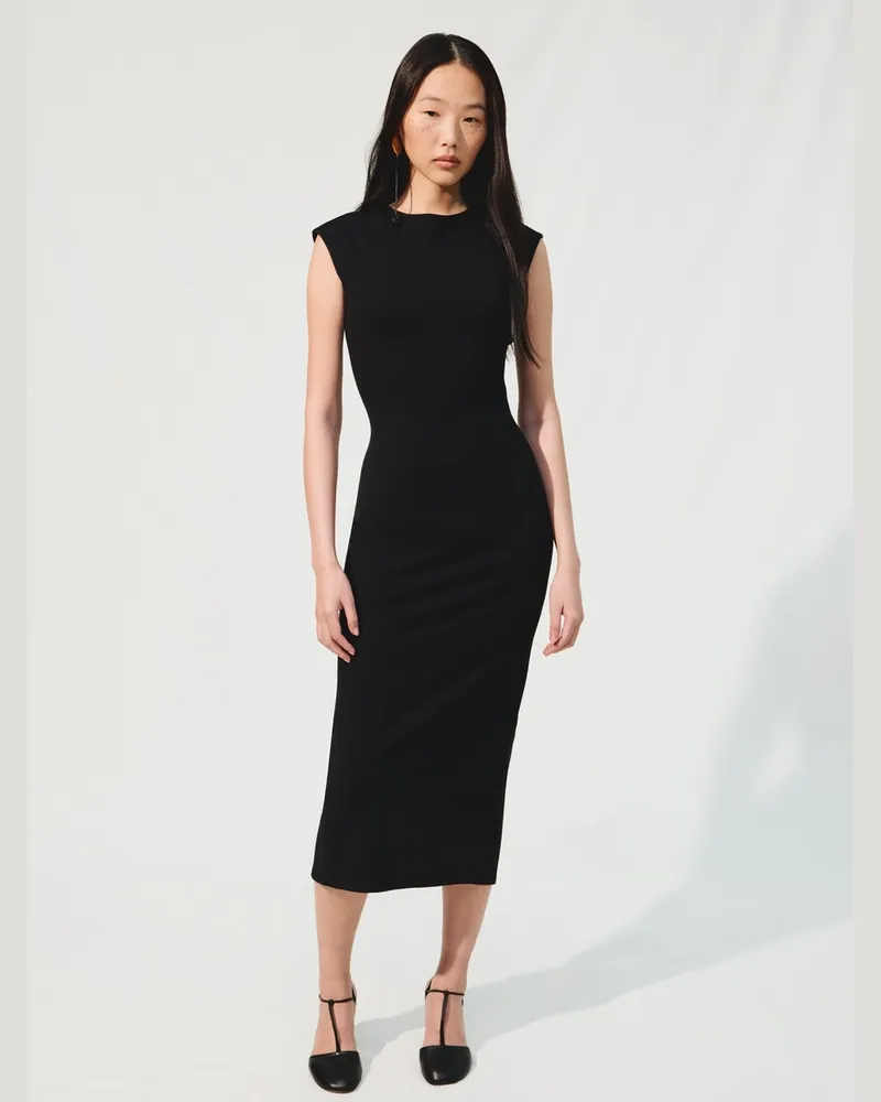 Jacquemus Das Alba Midikleid - Schwarz Schwarz