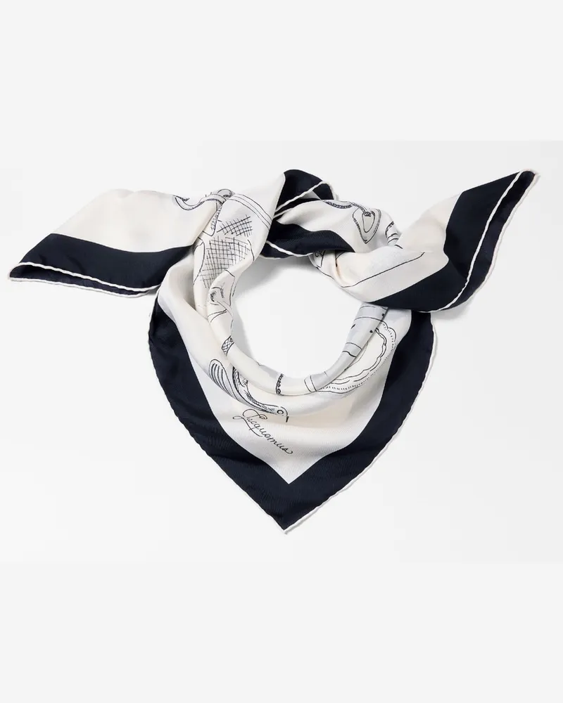 Jacquemus Der Cocktail Schal - Print Cocktail Weiß Print
