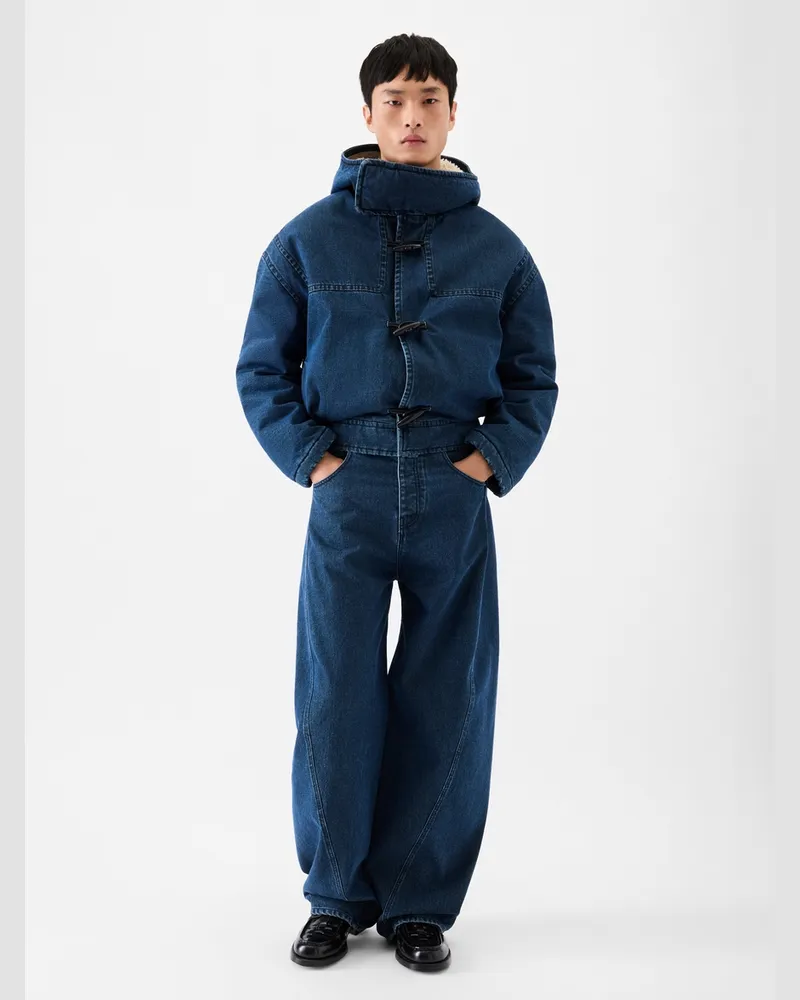 Jacquemus The De-nîmes Denim Duffle Coat - Navy Navy