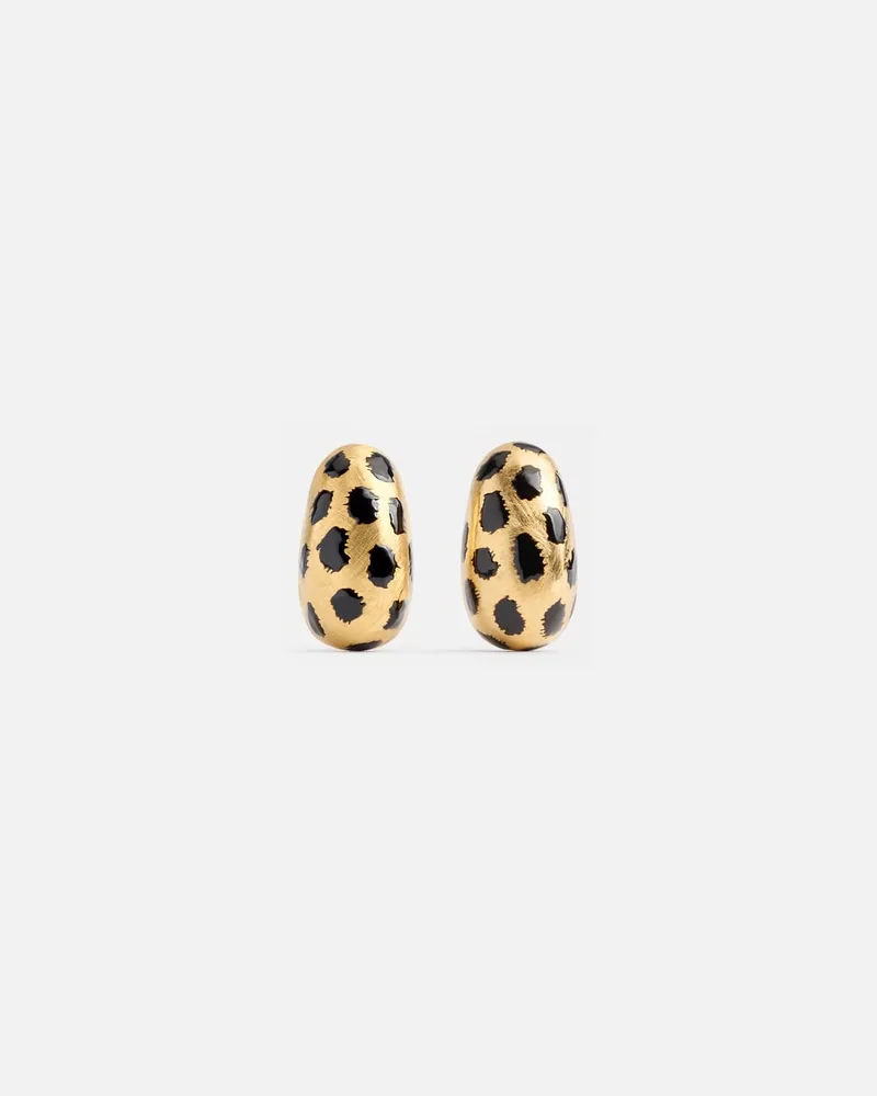 Jacquemus The Curvo Earrings - Gold/Black Gold