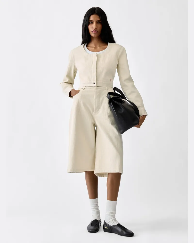 Jacquemus Das De-Nîmes Flipper Jeanstop - Weiß Cremeweiß