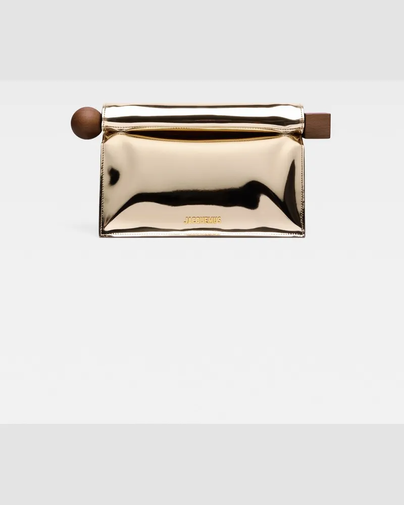 Jacquemus The Rond Carré Clutch - Gold Gold