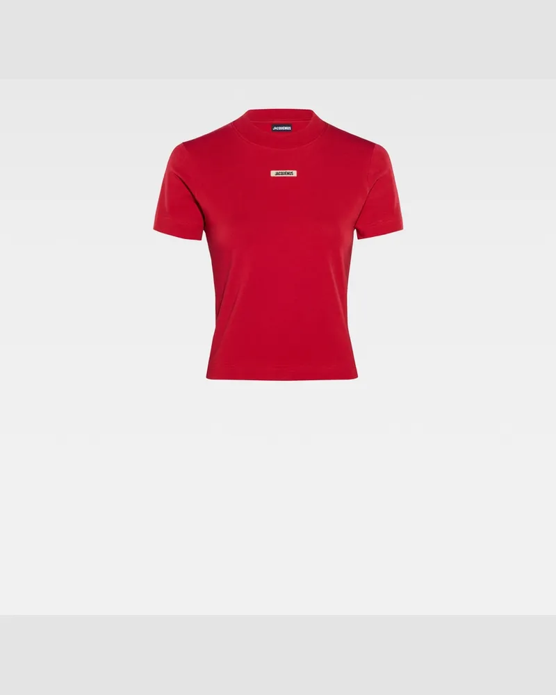 Jacquemus The Gros Grain T-shirt - Dark Red Dark
