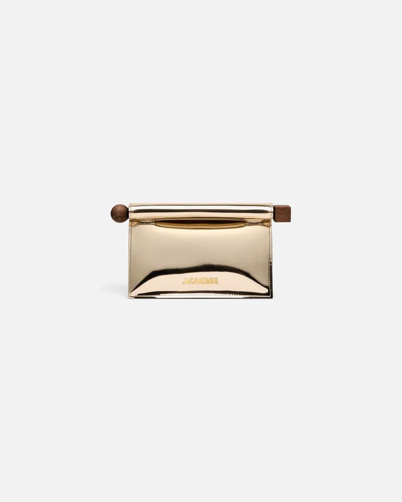 Jacquemus The Small Rond Carré Clutch - Gold Gold