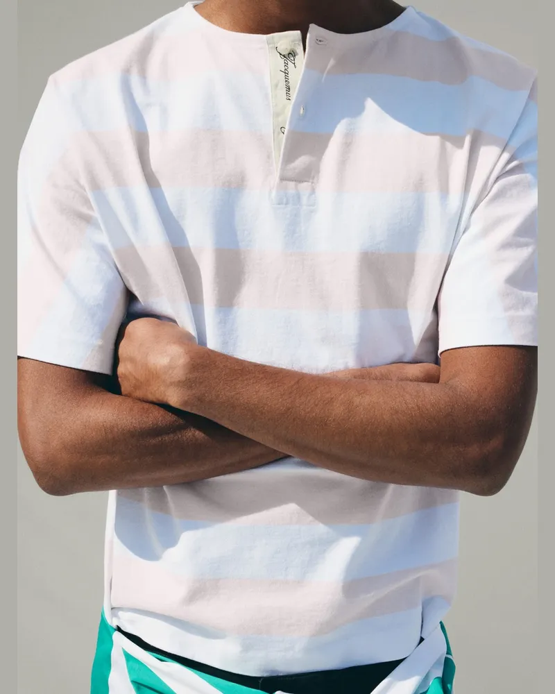 Jacquemus Das Marinière T-Shirt Mit Kurzen Ärmeln - Print Vertical Stripes Print