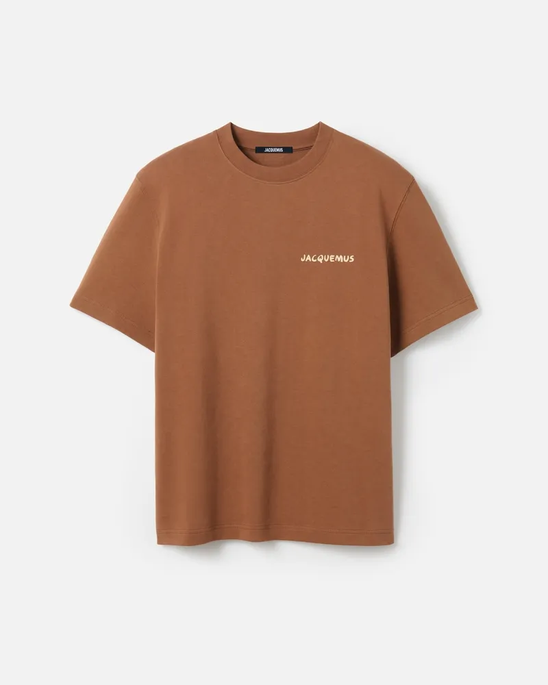 Jacquemus Le T-shirt Bonjour Korea - Korea Persimmon Braun Korea