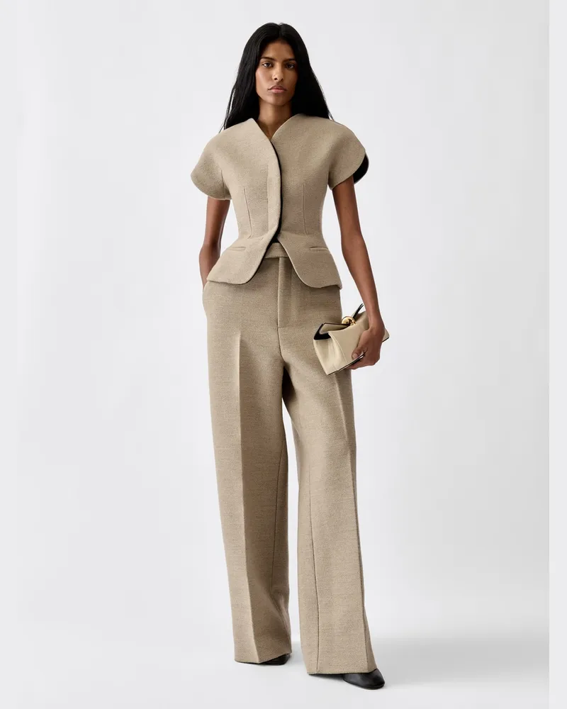 Jacquemus Die Ovalo Kurzarmjacke - Beige Beige