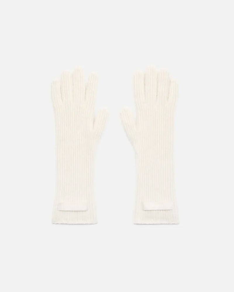 Jacquemus Die Gros Grain Handschuhe - Weiß Cremeweiß