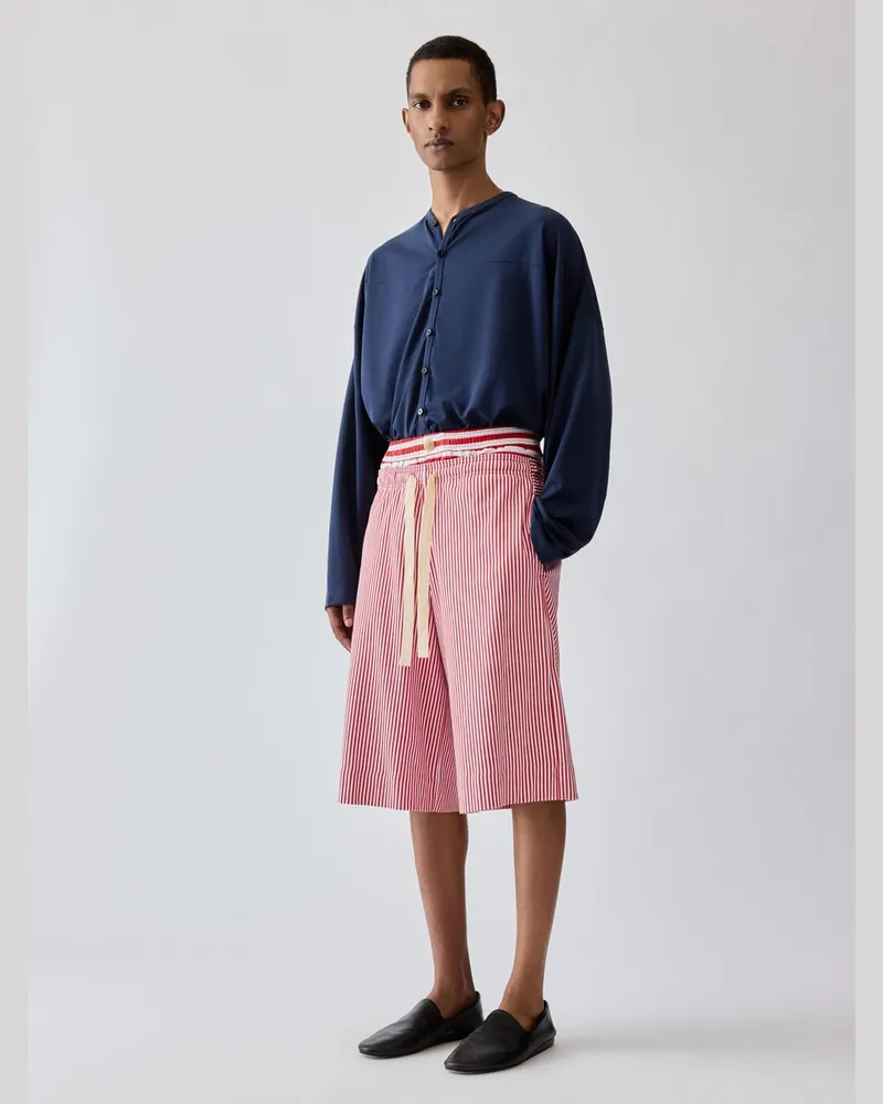 Jacquemus The Summer Shorts - Print Mini Stripes Red Print