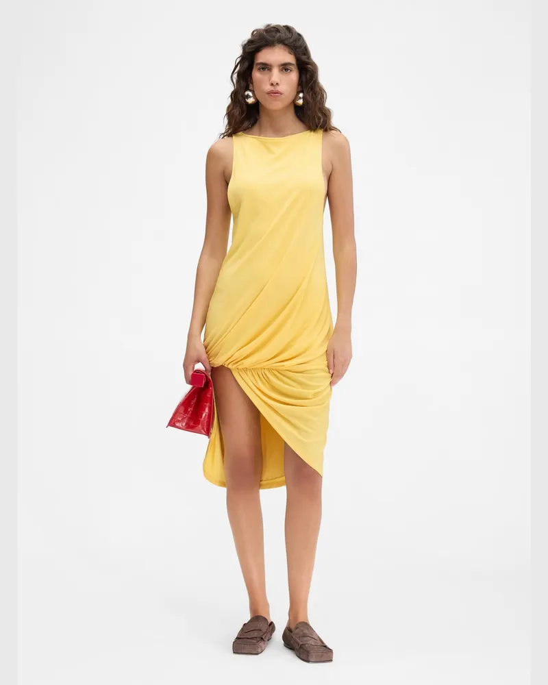 Jacquemus The Peplo Mini Dress - Yellow Yellow