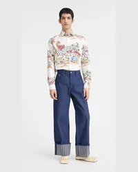 Jacquemus The Wide De-nîmes Denim Pants - Navy / Navy Stripes Navy