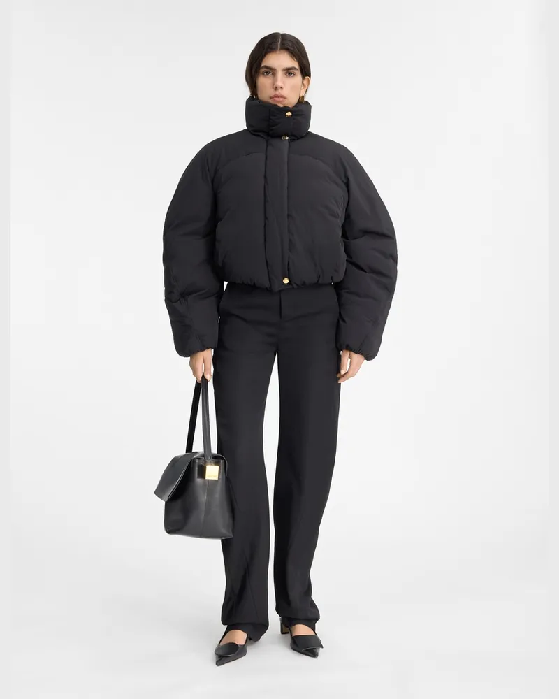 Jacquemus The Caraco Cropped Puffer Jacket - Black Black