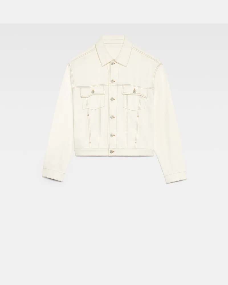 Jacquemus The Denim De-nîmes Jacket - Off-white/Tabac Off-white