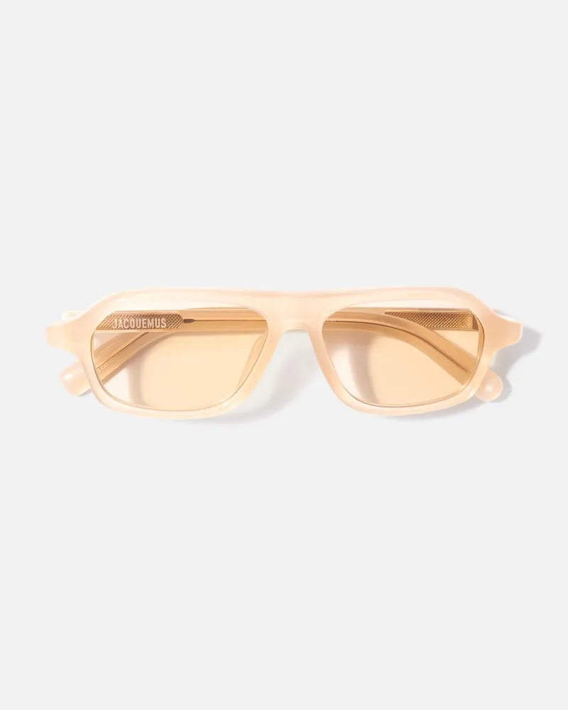 Jacquemus Die Becane Sonnenbrille - Beige Hellbeige