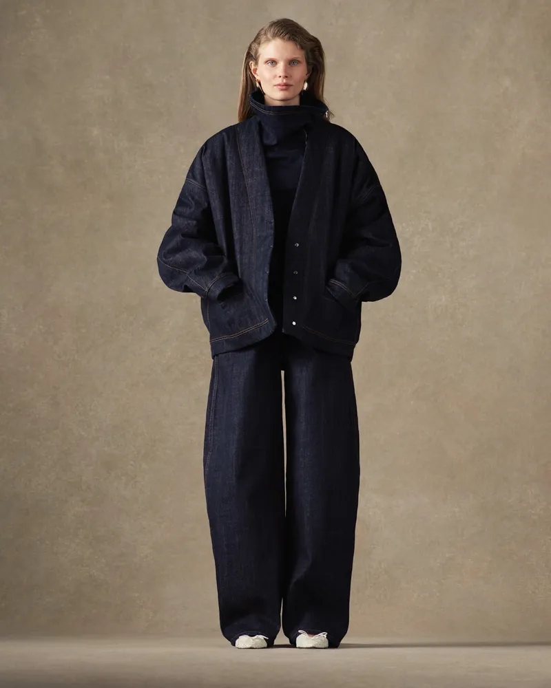 Jacquemus Die De-Nîmes Denim-Strickjacke - Blau Dunkelmarineblau