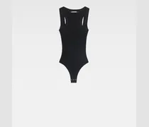 The Gros Grain Bodysuit - Black