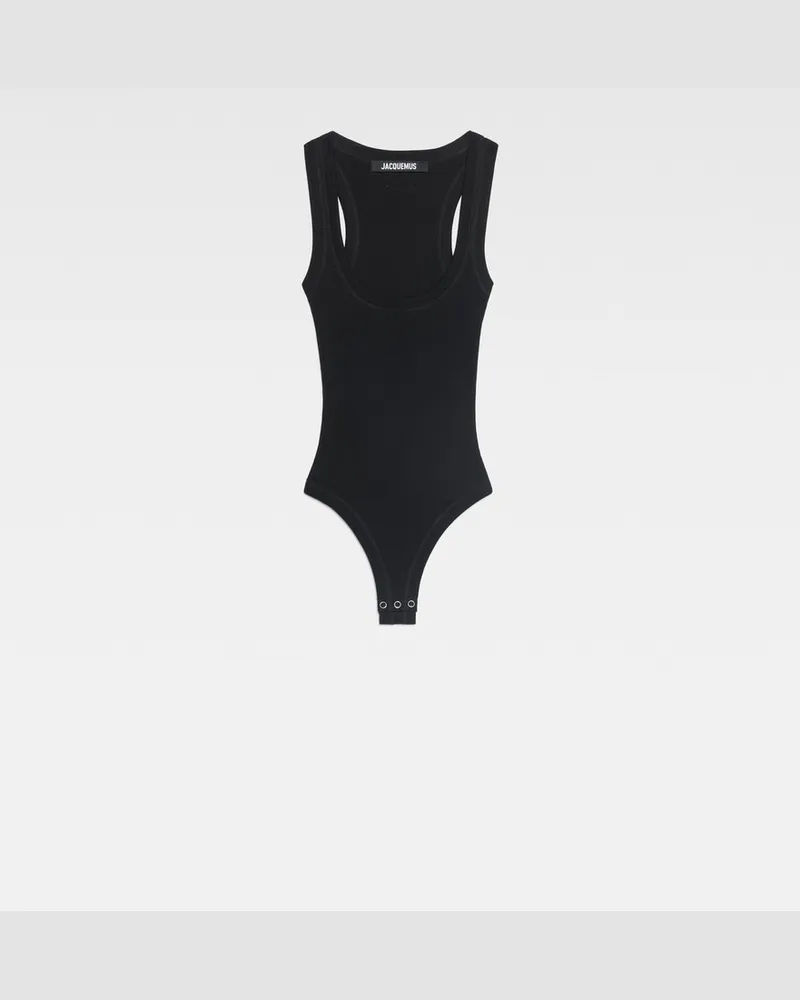 Jacquemus The Gros Grain Bodysuit - Black Black