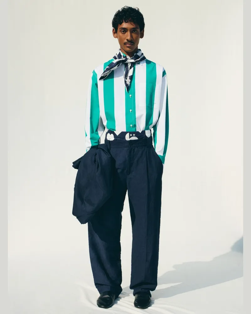 Jacquemus Die Croisière-Hose Aus Leinen - Blau Dunkelmarineblau