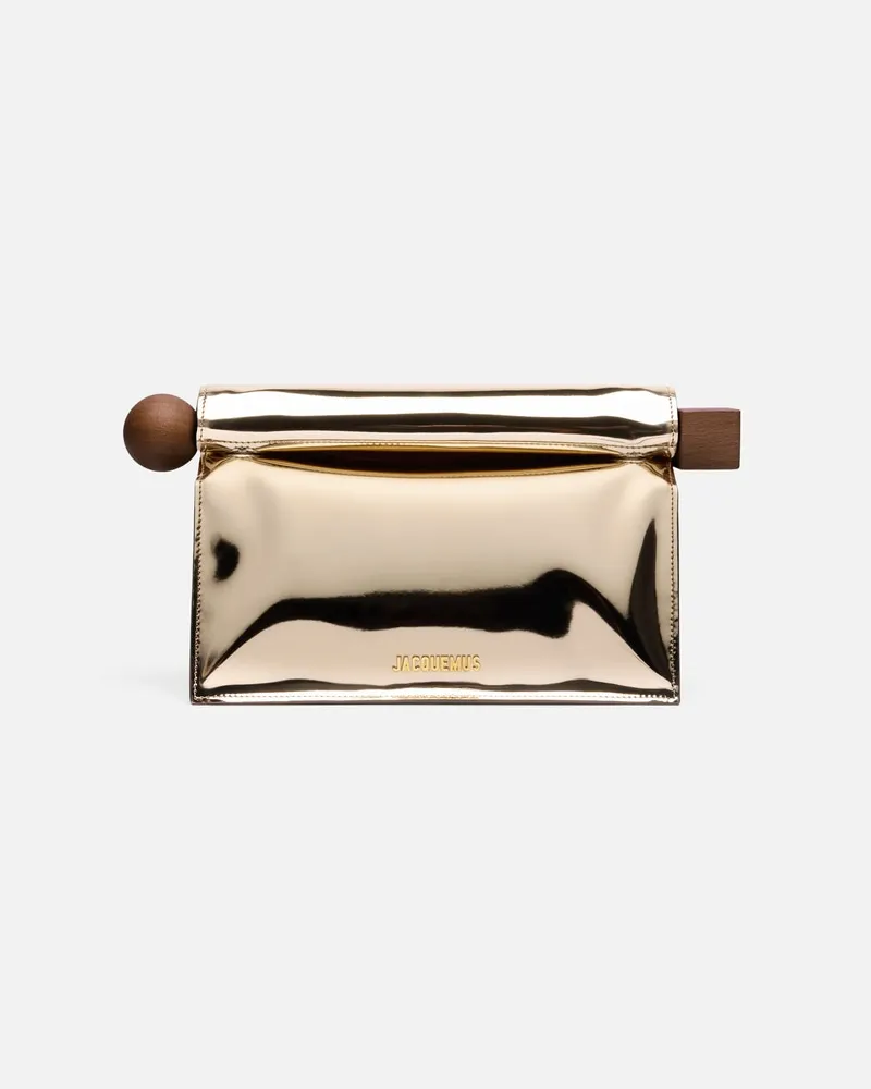 Jacquemus The Rond Carré Clutch - Gold Gold