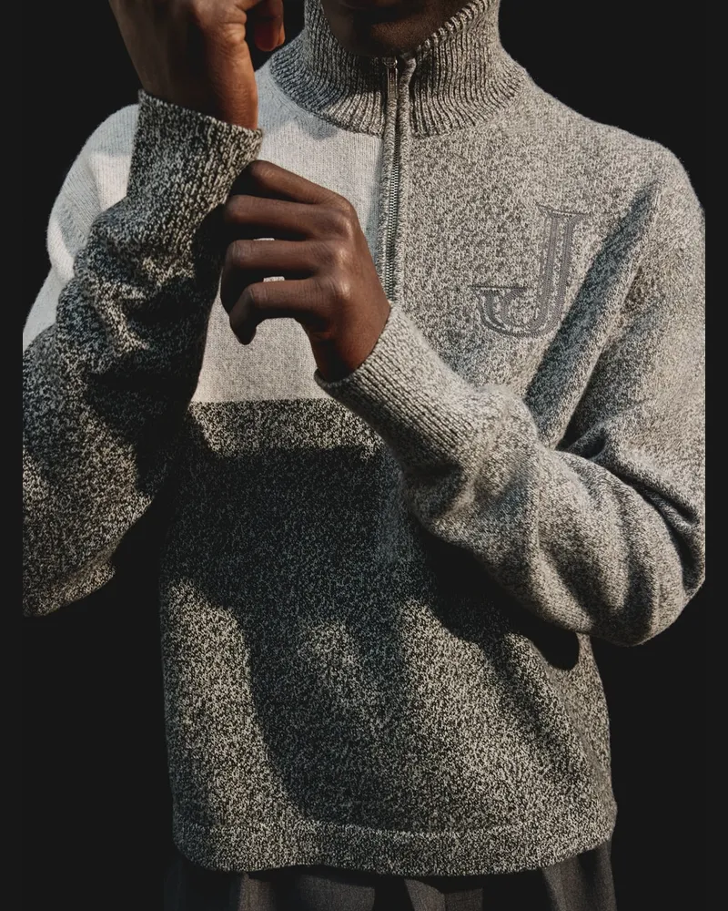 Jacquemus Der Orlando Pullover Mit Reißverschluss Und Rollkragen - Multi-Grau Multi-grau