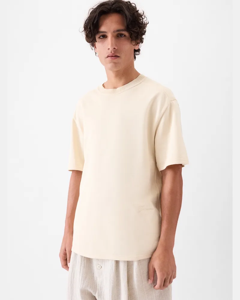 Jacquemus Le T-shirt Fino Manches Courtes - Beige Hellbeige