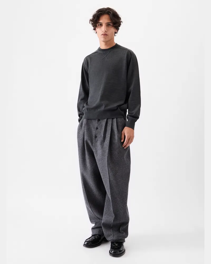 Jacquemus Le Sweater Brodé - Dark Grau Dark