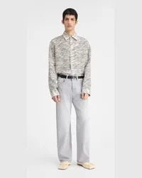 Jacquemus The Straight De-nîmes Denim Pants - Grey / Off-White Grey