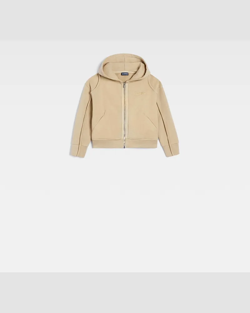 Jacquemus The Camargue Kids' Zipped Sweatshirt - Dark Beige Dark