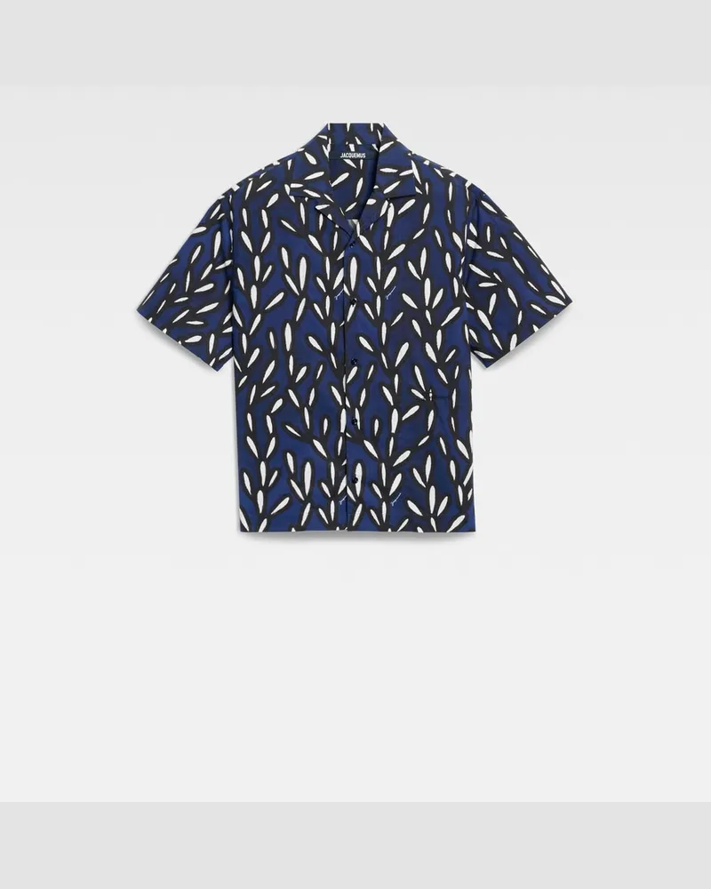 Jacquemus The Jean Shirt - Print Navy/Black Print