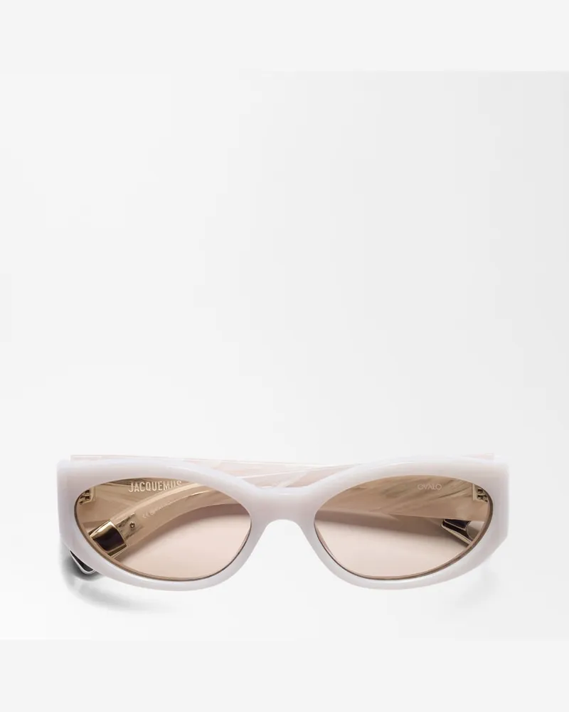 Jacquemus Die Ovalo Sonnenbrille - Weiß Weiß