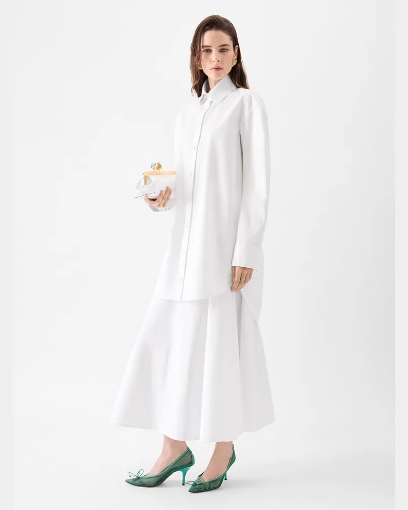 Jacquemus The Ovalo Shirt Dress - White White