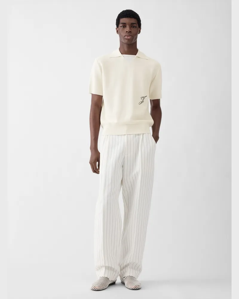 Jacquemus Le Polo Maille J - Weiß Cremeweiß