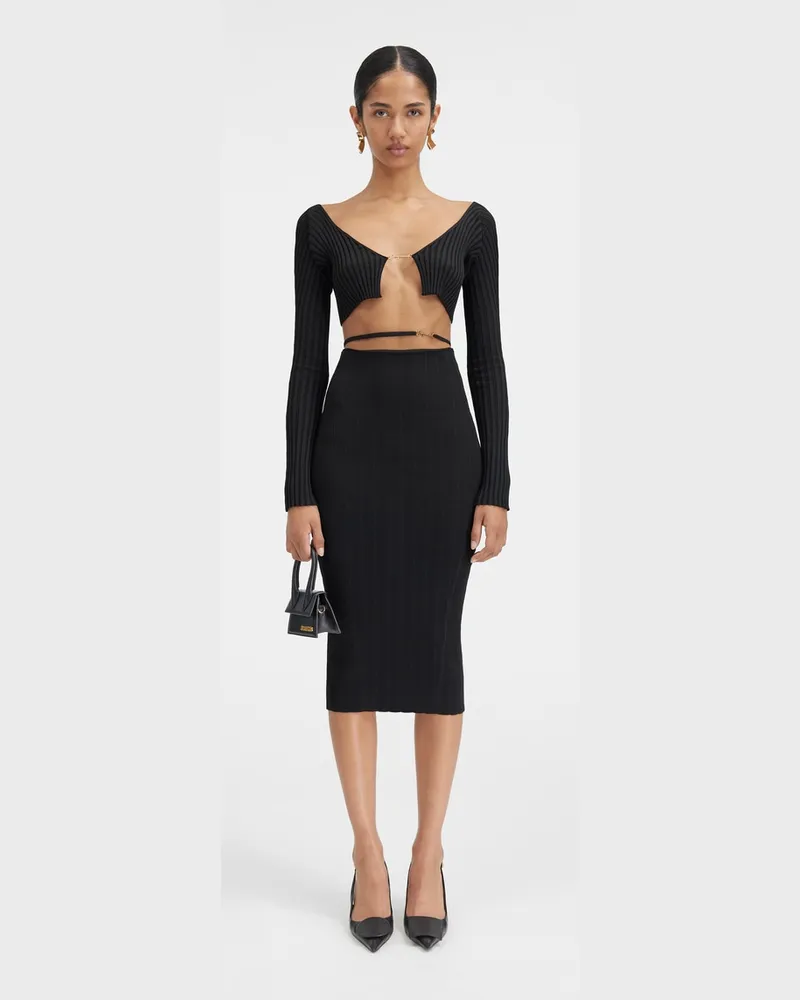 Jacquemus The Pralù Skirt - Black Black